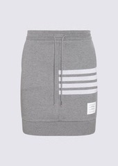 THOM BROWNE GREY AND WHITE COTTON SKIRT
