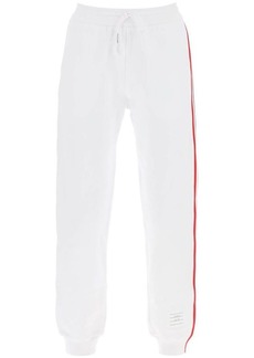 Thom browne joggers with tricolor bands