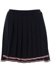 Thom browne knitted pleated mini skirt