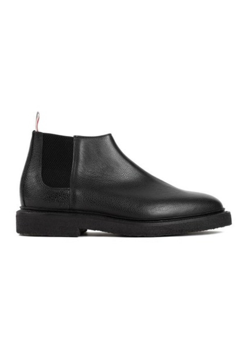 THOM BROWNE  LEATHER MID TOP CHELSEA BOOTS SHOES