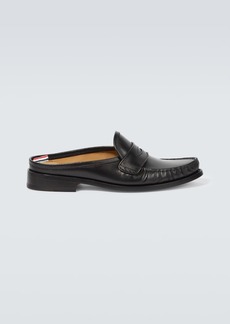 Thom Browne Leather penny loafer mules