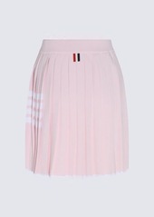 THOM BROWNE LIGHT PINK VISCOSE BLEND 4-BAR SKIRT