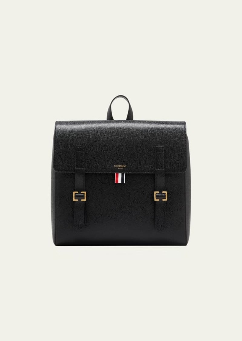 Thom Browne Men's Grained Leather Backpack