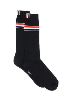 Thom browne mid calf socks with stripe detail