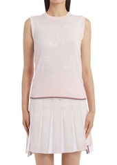 Thom Browne Mrs. Thom Walking Hector Cotton Knit Shell in Light Pink at Nordstrom