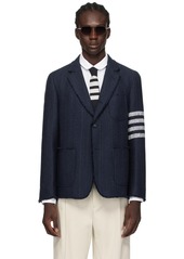 Thom Browne Navy 4-Bar Blazer