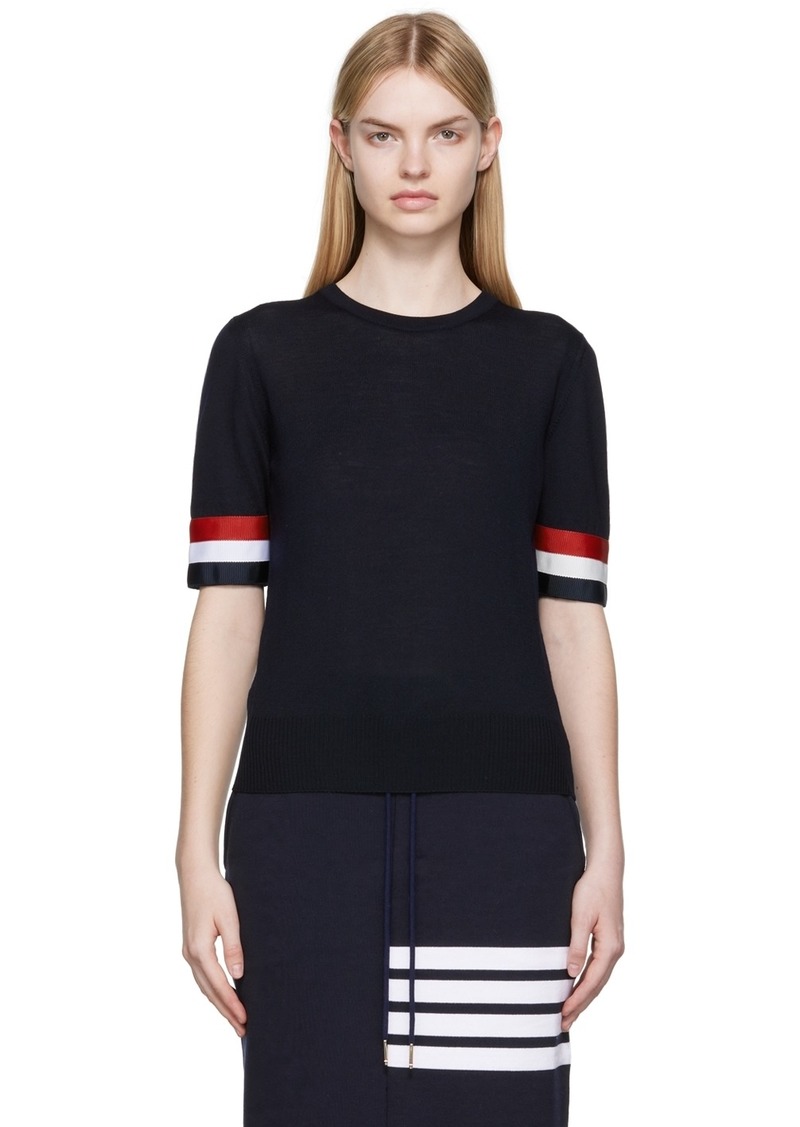 Thom Browne Navy 4-Bar T-Shirt