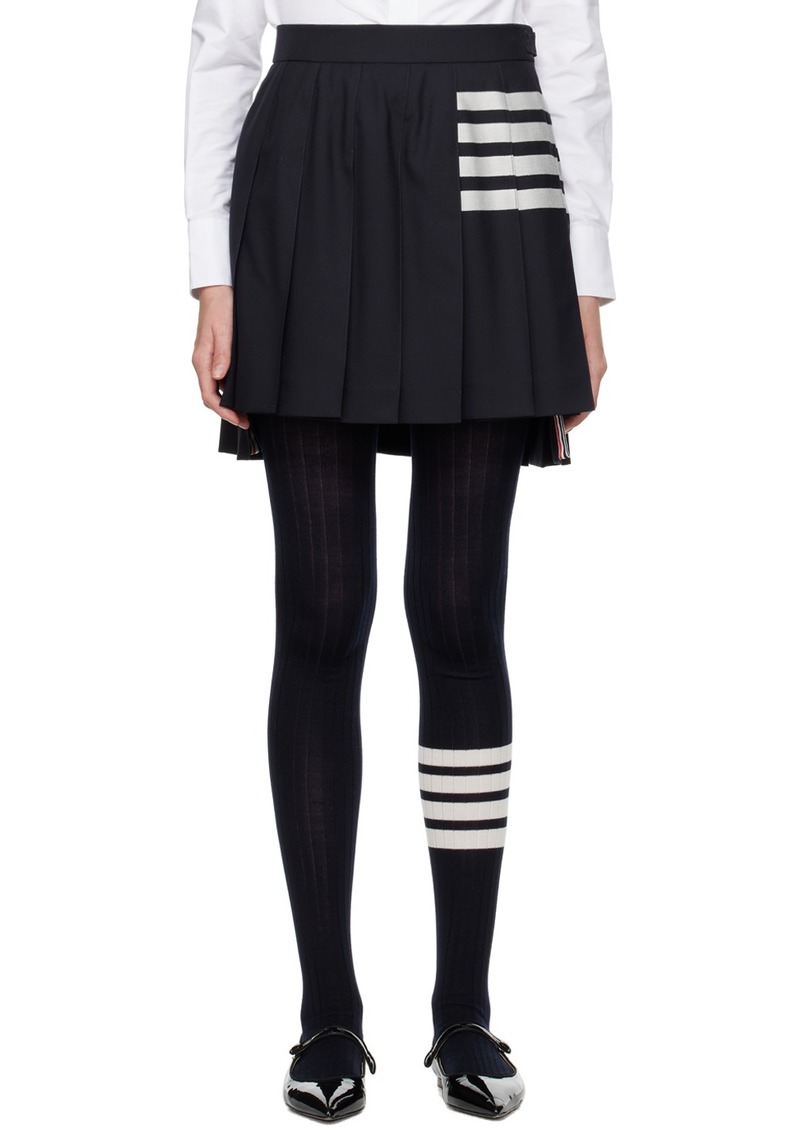 Thom Browne Navy Engineered 4-Bar Miniskirt