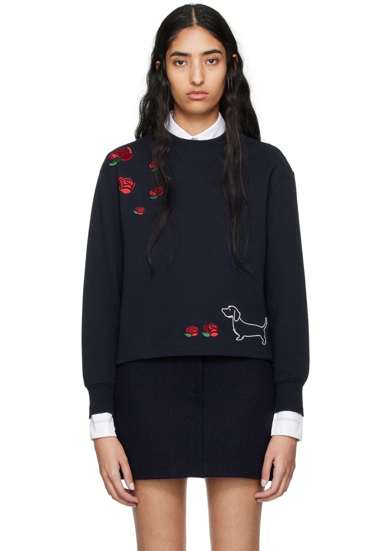 Thom Browne Navy Hector & Rose Sweatshirt