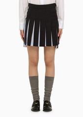 Thom Browne Navy pleated miniskirt