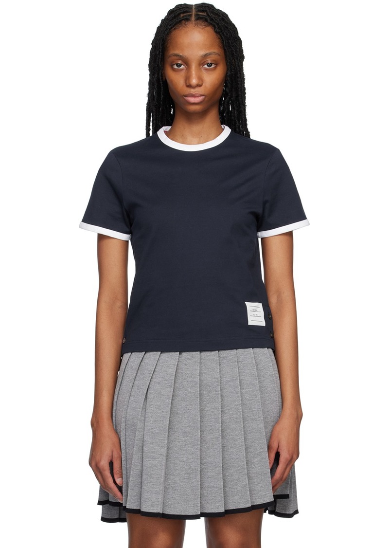 Thom Browne Navy Ringer T-Shirt