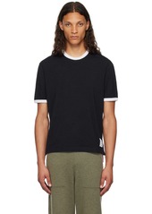 Thom Browne Navy Ringer T-Shirt