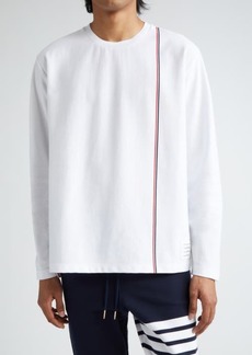 Thom Browne Oversize Long Sleeve Cotton T-Shirt