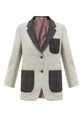 Thom Browne Patch-pocket herringbone wool-tweed blazer