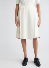 Thom Browne Pleat Back Cotton Sweater Skirt