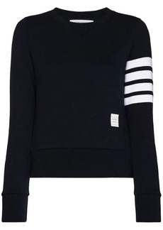 THOM BROWNE PULLOVER SWEATSHIRT WITH ENGINEERED 4 BARS IN CLASSIC LOOPBACK CLOTHING