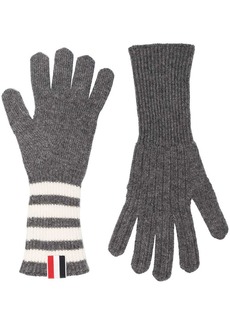 Thom Browne 4-Bar cashmere gloves