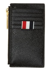 Thom Browne RWB Leather Zip Card Wallet in Black at Nordstrom