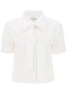 Thom browne short sleeve shirt with bow