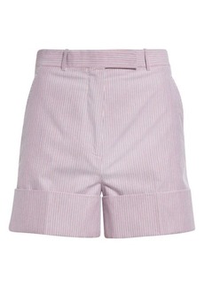 Thom Browne Stripe Tailored High Waist Shorts