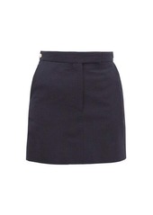 Thom Browne Tonal-striped wool seersucker mini skirt
