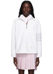 Thom Browne White 4-Bar Jacket