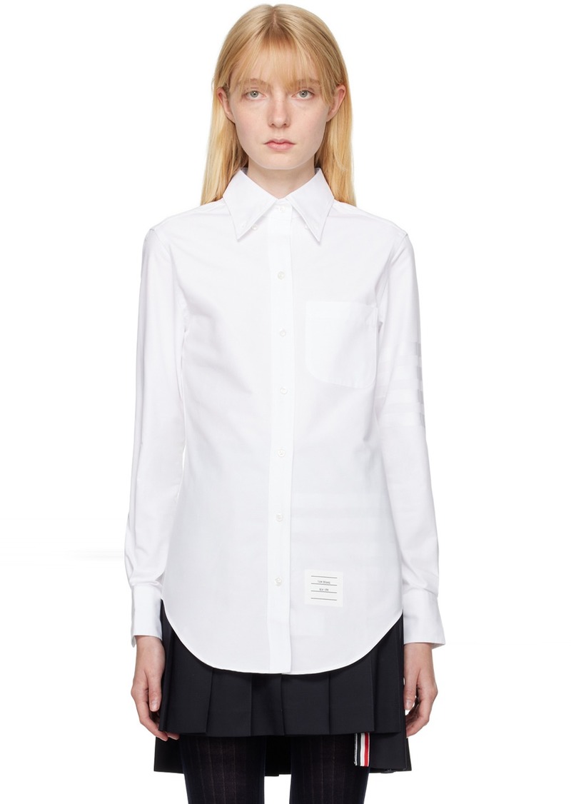Thom Browne White Engineered 4-Bar Shirt