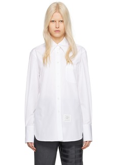 Thom Browne White Pointed Collar Shirt