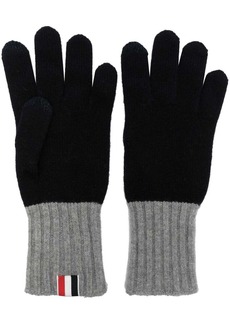 Thom Browne RWB-stripe wool gloves