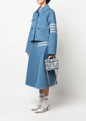 Thom Browne mini denim pouf tweed bag