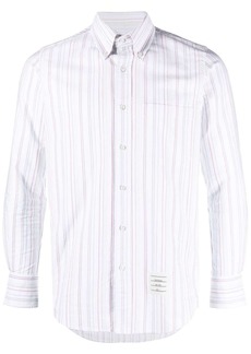 Thom Browne university-stripe long-sleeve shirt