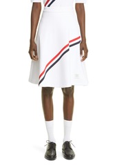 Women's Thom Browne Rwb Diagonal Stripe Skirt