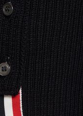 Thom Browne Wool Knit V-neck Cardigan