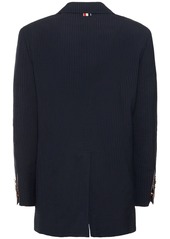 Thom Browne Wool Seersucker Jacket W/ Pockets