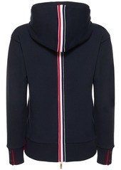 Thom Browne Zip-up Cotton Jersey Sweatshirt Hoodie
