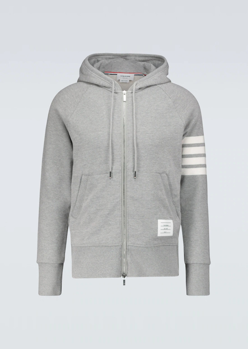 Thom Browne Zipped 4-Bar hooded sweatshirt