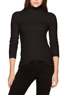 Three Dots Brushed Turtleneck Sweater In Black
