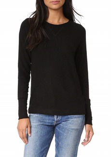 Three Dots Shala Brushed Sweater In Black