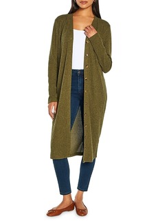 Three Dots Button Front Long Sleeve Cardigan