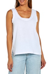 Three Dots Cotton Gauze Tank in White at Nordstrom Rack