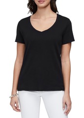 Three Dots Cotton V Neck Tee