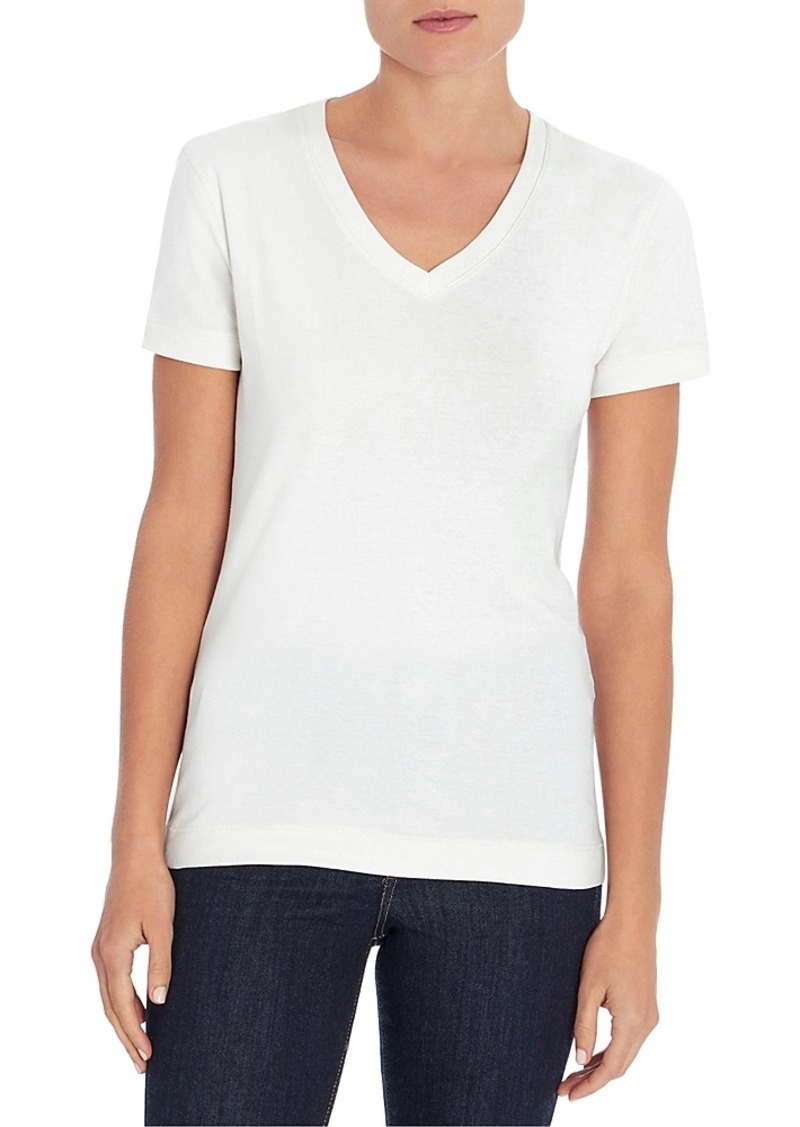 Three Dots Cotton V-Neck Tee