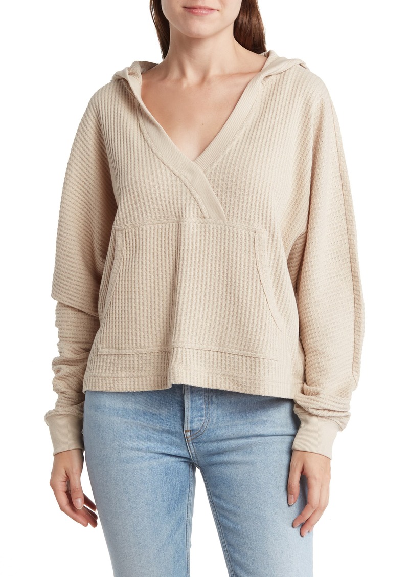 Three Dots Thermal Hoodie in Frosted Almond at Nordstrom Rack