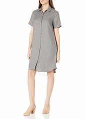 Three Dots Women's Classic Linen Shirt Dress  XLarge