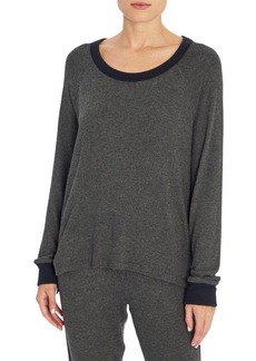 Three Dots Women's Color Block Raglan Sleeve Sweatshirt