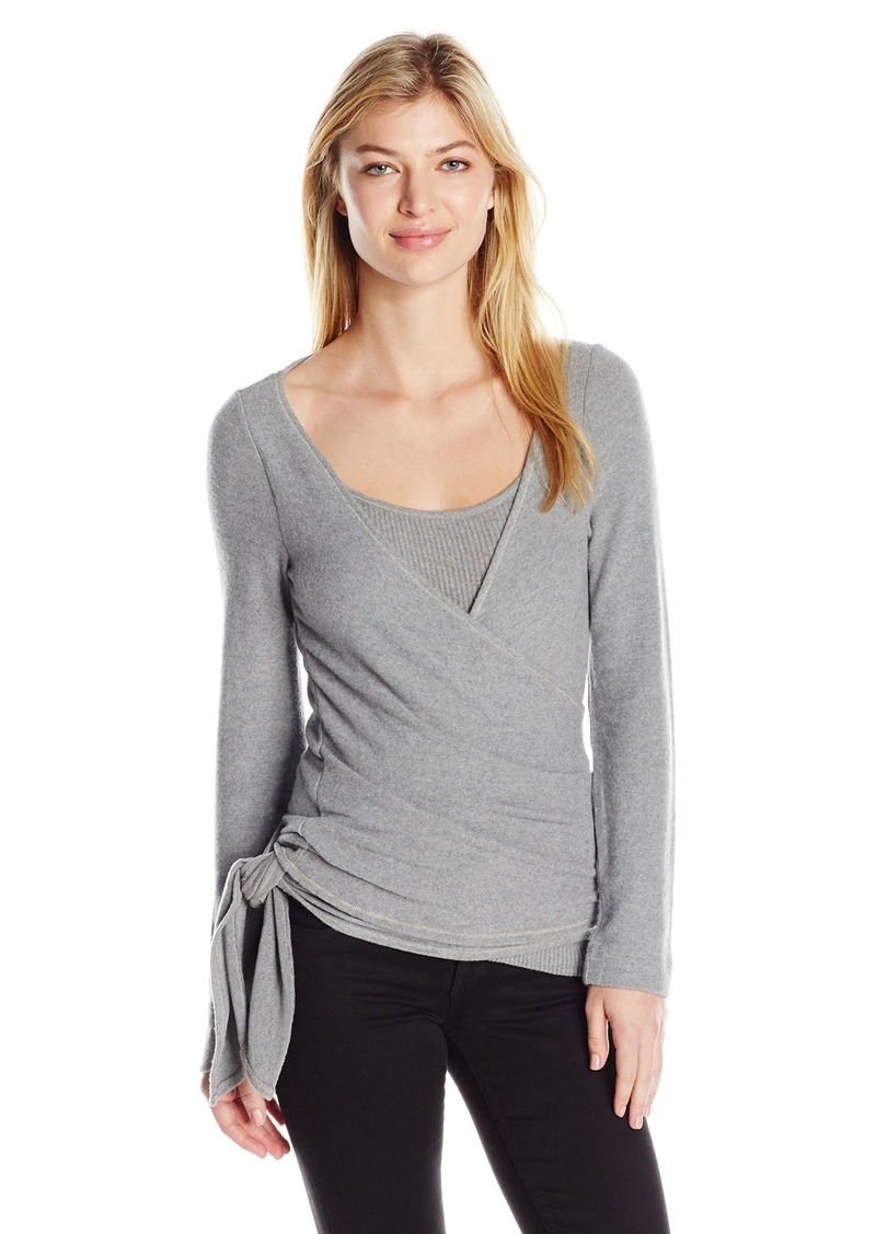 Three Dots Three Dots Women's Cora Ballet Wrap Sweater M | Sweaters