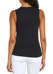 Three Dots Women's Crewneck Tank Top - Black