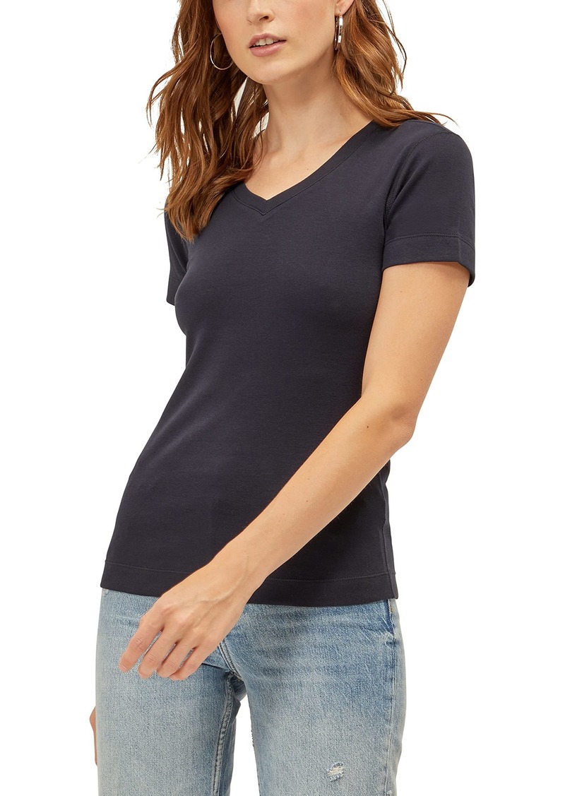 Three Dots womens Essential V-neck Short Sleeve Tee T Shirt   US