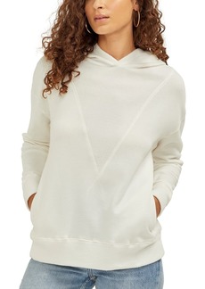 Three Dots Women's Inset Hooded Pullover Sweatshirt
