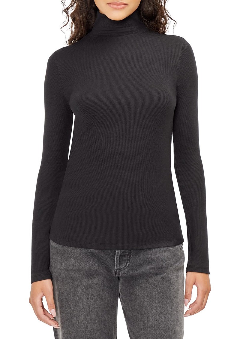 Three Dots Women's Mock Neck Top